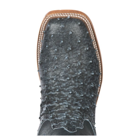 Men's Anderson Bean Black Safari Full Quill Ostrich Wide Square