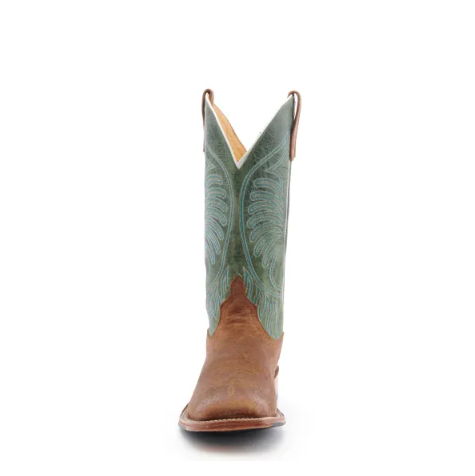 Men's Anderson Bean Havana Boar Rust and Moss Maddog Wide Square Toe Cowboy Boot-BROWN
