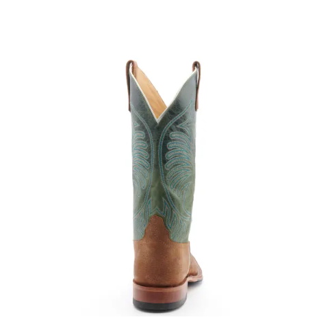 Men's Anderson Bean Havana Boar Rust and Moss Maddog Wide Square Toe Cowboy Boot-BROWN