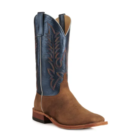 Men's Anderson Bean Sand Elk and Blue Wide Square Toe Cowboy Boo