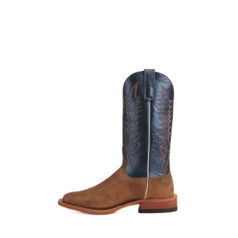 Men's Anderson Bean Sand Elk and Blue Wide Square Toe Cowboy Boo