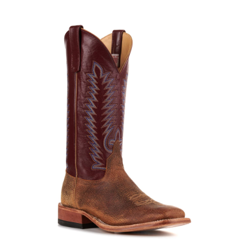 Men's Anderson Bean Geronimo Brown Bison and Sangria Wine Square