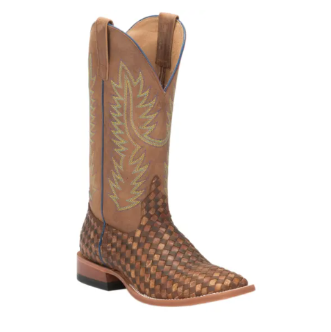 Men's Anderson Bean Horse Power Toast and Honey Woven Square Toe