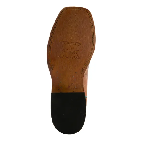 Women's Anderson Bean Macie Bean Antiqued Honey Brown with Rose Garden Embroidery Square Toe Cowboy