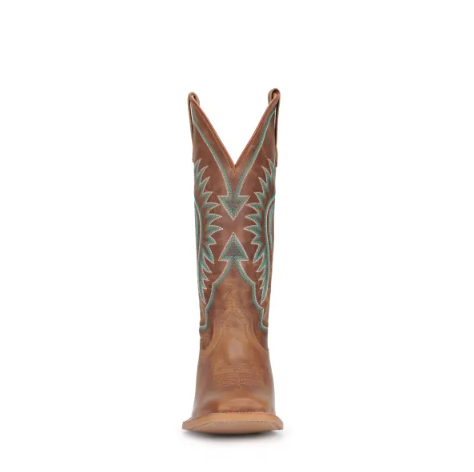 Women's Anderson Bean Macie Bean Pecan Brown Wide Square Toe Cowboy Boots-BROWN