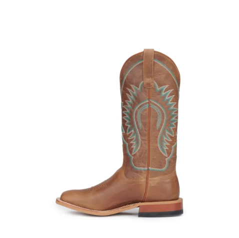Women's Anderson Bean Macie Bean Pecan Brown Wide Square Toe Cowboy Boots-BROWN