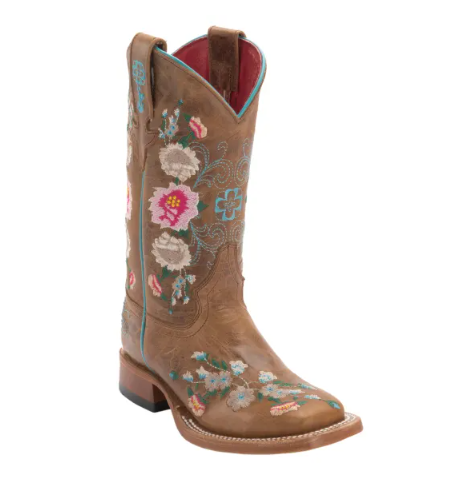 Anderson Bean | Youth Macie Bean Antiqued Honey Brown with Rose - Click Image to Close