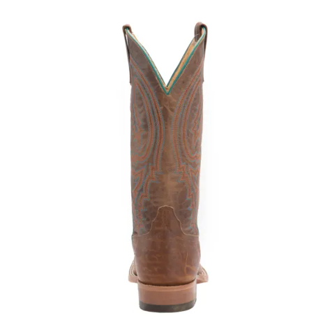 Men's Anderson Bean Tobacco Yeti and Brass Explosion Square Toe Cowboy Boots-BROWN
