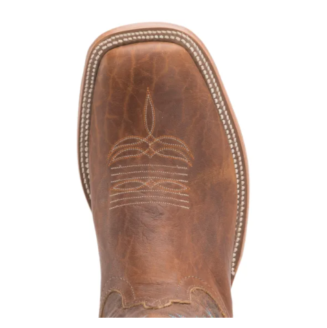 Men's Anderson Bean Tobacco Yeti and Brass Explosion Square Toe Cowboy Boots-BROWN