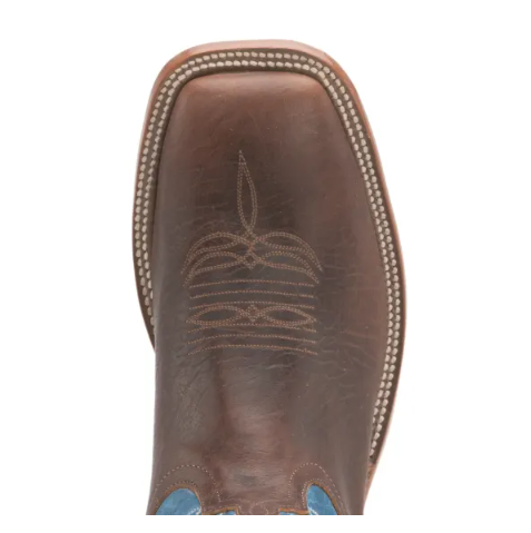 Men's Anderson Bean Mike Tyson Bison and Blue Lava Square Toe Cowboy Boots-BROWN