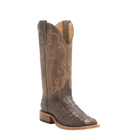 Anderson Bean | Youth Chocolate Croc Print Square Toe Western Bo - Click Image to Close
