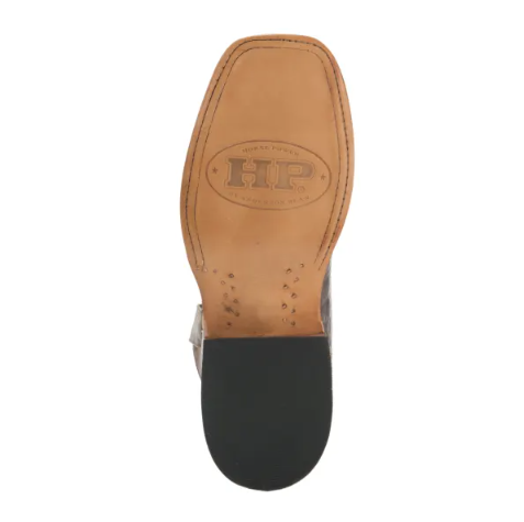 Anderson Bean | Youth Chocolate Croc Print Square Toe Western Boots-CHOCOLATE