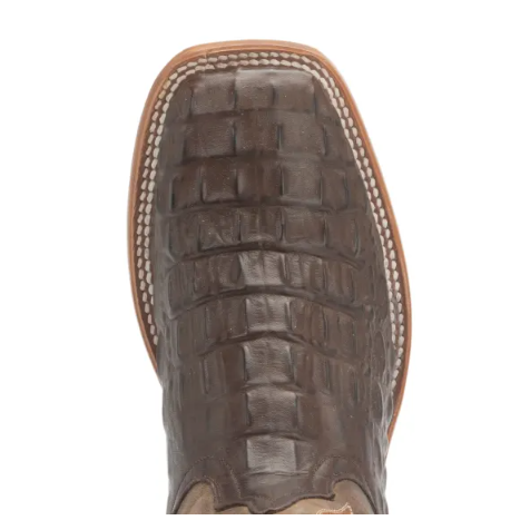 Anderson Bean | Youth Chocolate Croc Print Square Toe Western Bo - Click Image to Close